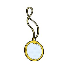 comic cartoon pendant necklace