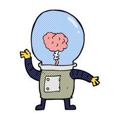 comic cartoon robot cyborg