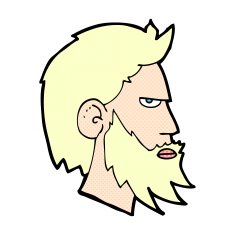 comic cartoon man with beard