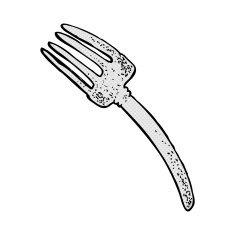 comic cartoon fork