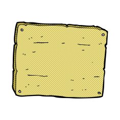 comic cartoon wooden board