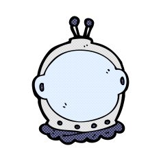 comic cartoon astronaut helmet N3