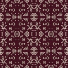 Ethnic monochrome seamless pattern Hand-drawn background template N7