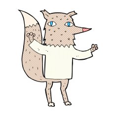 comic cartoon wolf N2