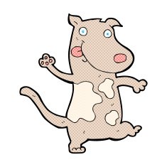 comic cartoon happy dog N5