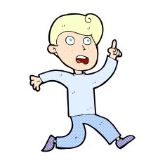 comic cartoon boy panicking N2