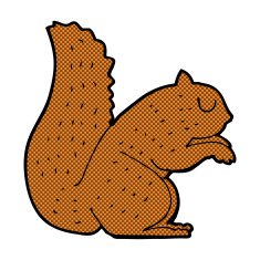 comic cartoon squirrel N4