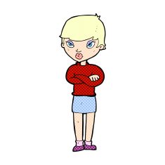 comic cartoon annoyed woman N9