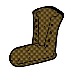 comic cartoon old boot