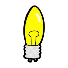 comic cartoon electric light bulb N2