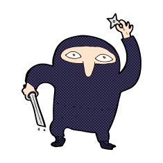 comic cartoon ninja
