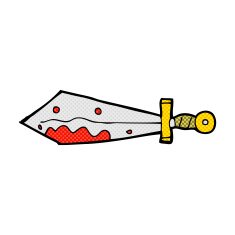 comic cartoon bloody sword N2