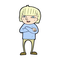 comic cartoon happy person