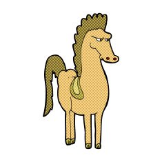 comic cartoon horse N3
