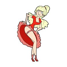 comic cartoon flamenco dancer