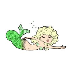 comic cartoon mermaid N3