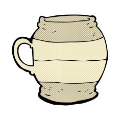comic cartoon big mug