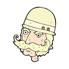 comic cartoon victorian big game hunter