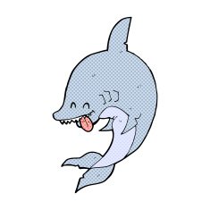 funny comic cartoon shark N2