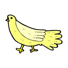 comic cartoon bird N15