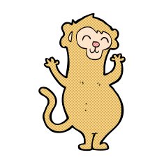 comic cartoon monkey N2