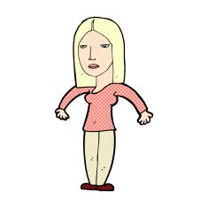 comic cartoon annoyed woman N11