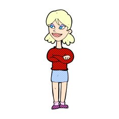 comic cartoon smug woman