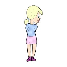 comic cartoon pretty girl N2