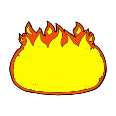 comic cartoon fire border