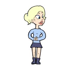 comic cartoon girl talking