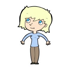comic cartoon woman shrugging N2
