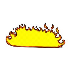 comic cartoon fire border N3