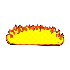 comic cartoon fire border N4
