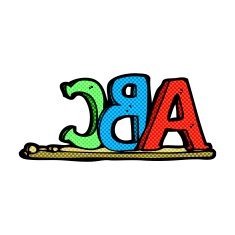 comic cartoon ABC letters N2