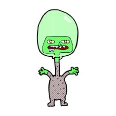comic cartoon space alien