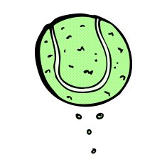 comic cartoon tennis ball N2
