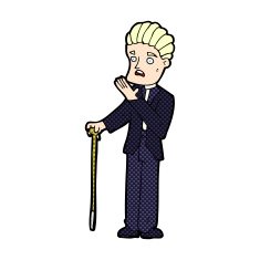 comic cartoon shocked gentleman