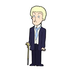 comic cartoon unhappy gentleman