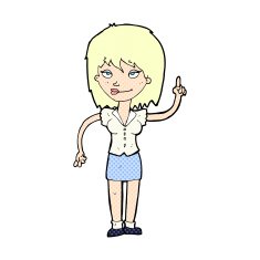 comic cartoon woman with idea N10