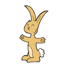 comic cartoon rabbit N4