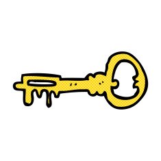 comic cartoon key