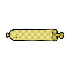 comic cartoon rolling pin N3