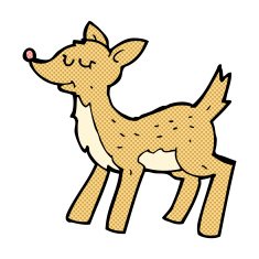 cute comic cartoon deer