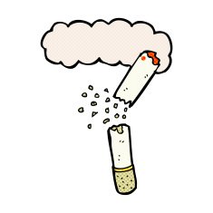 comic cartoon broken cigarette N2