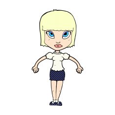 comic cartoon pretty woman N8