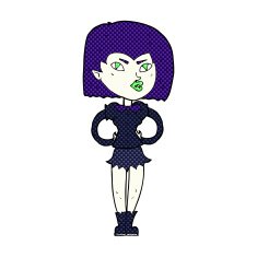 comic cartoon vampire girl N9