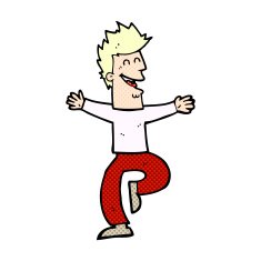 comic cartoon laughing man