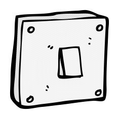 comic cartoon light switch