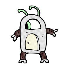 comic cartoon alien robot N2