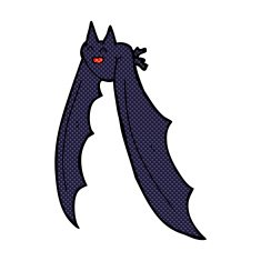 comic cartoon flying bat